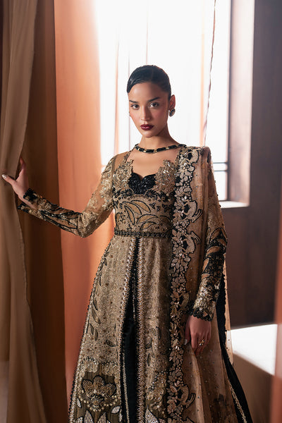 Afrozeh Rayyan black pishwas and lehenga, photo 4
