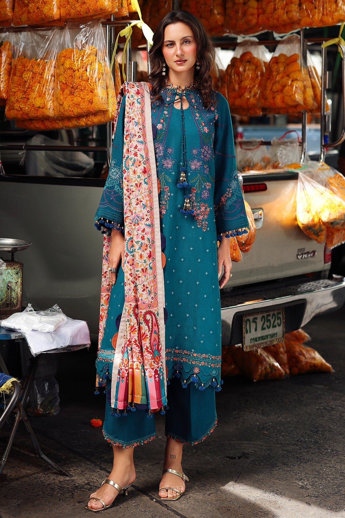 Charizma | Poshima Winters 25 | 3-pc Unstitched Wool Shawl Collection PSW5-06