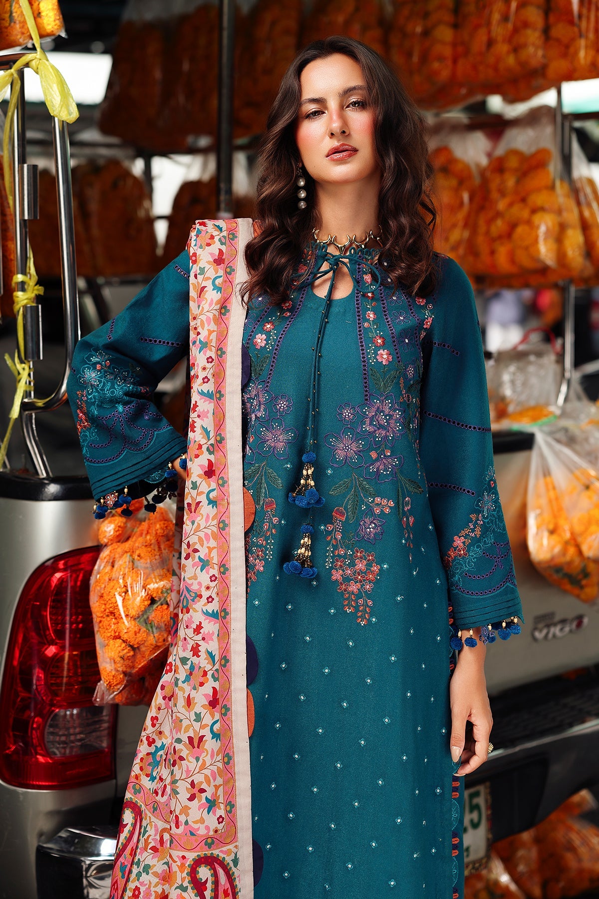 Charizma | Poshima Winters 25 | 3-pc Unstitched Wool Shawl Collection PSW5-06, image 5