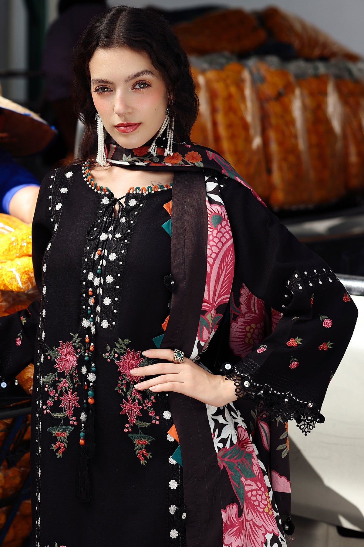 Charizma | Poshima Winters 25 | 3-pc Unstitched Wool Shawl Collection PSW5-07, image 4