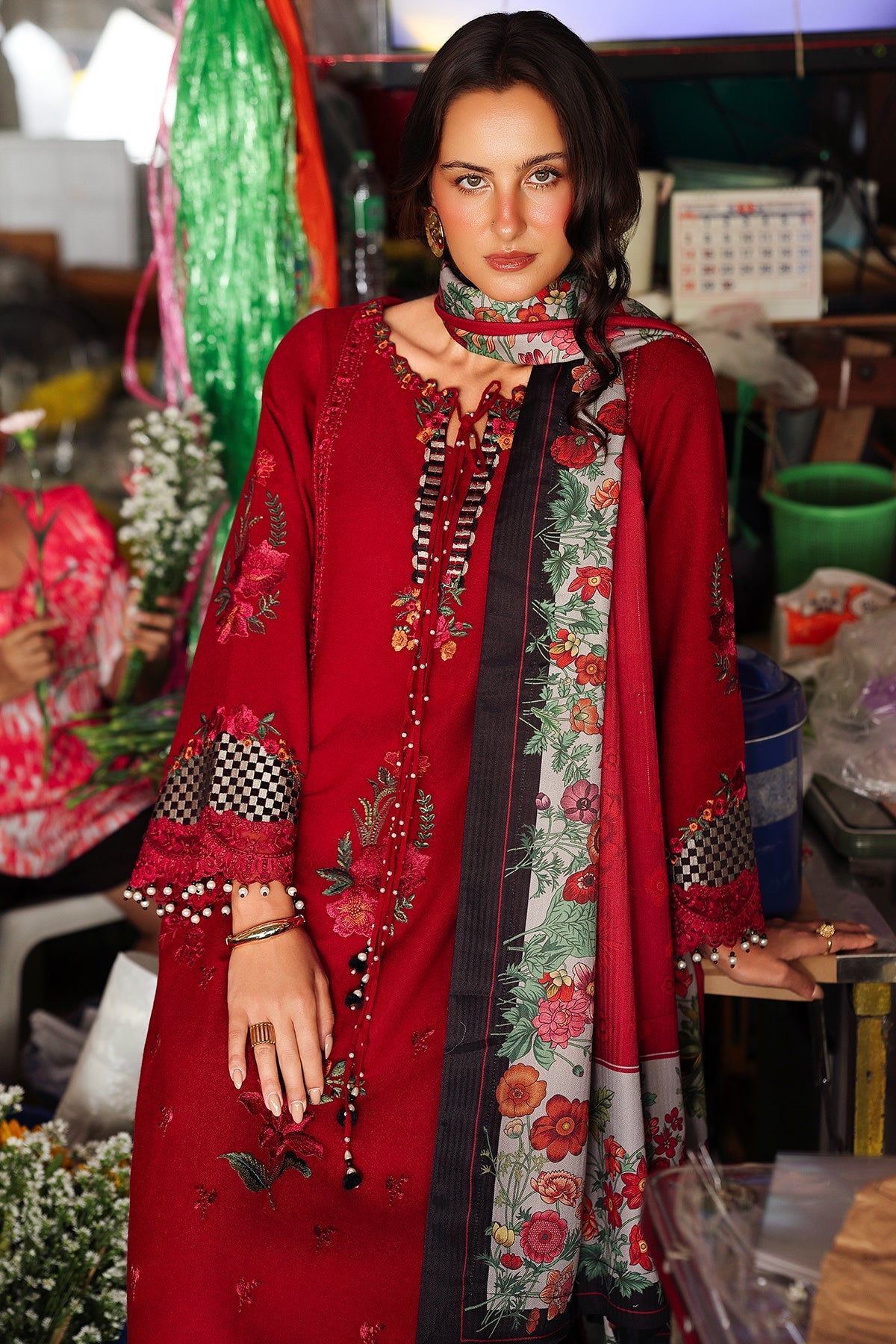 Charizma | Poshima Winters 25 | 3-pc Unstitched Wool Shawl Collection PSW5-08, image 7