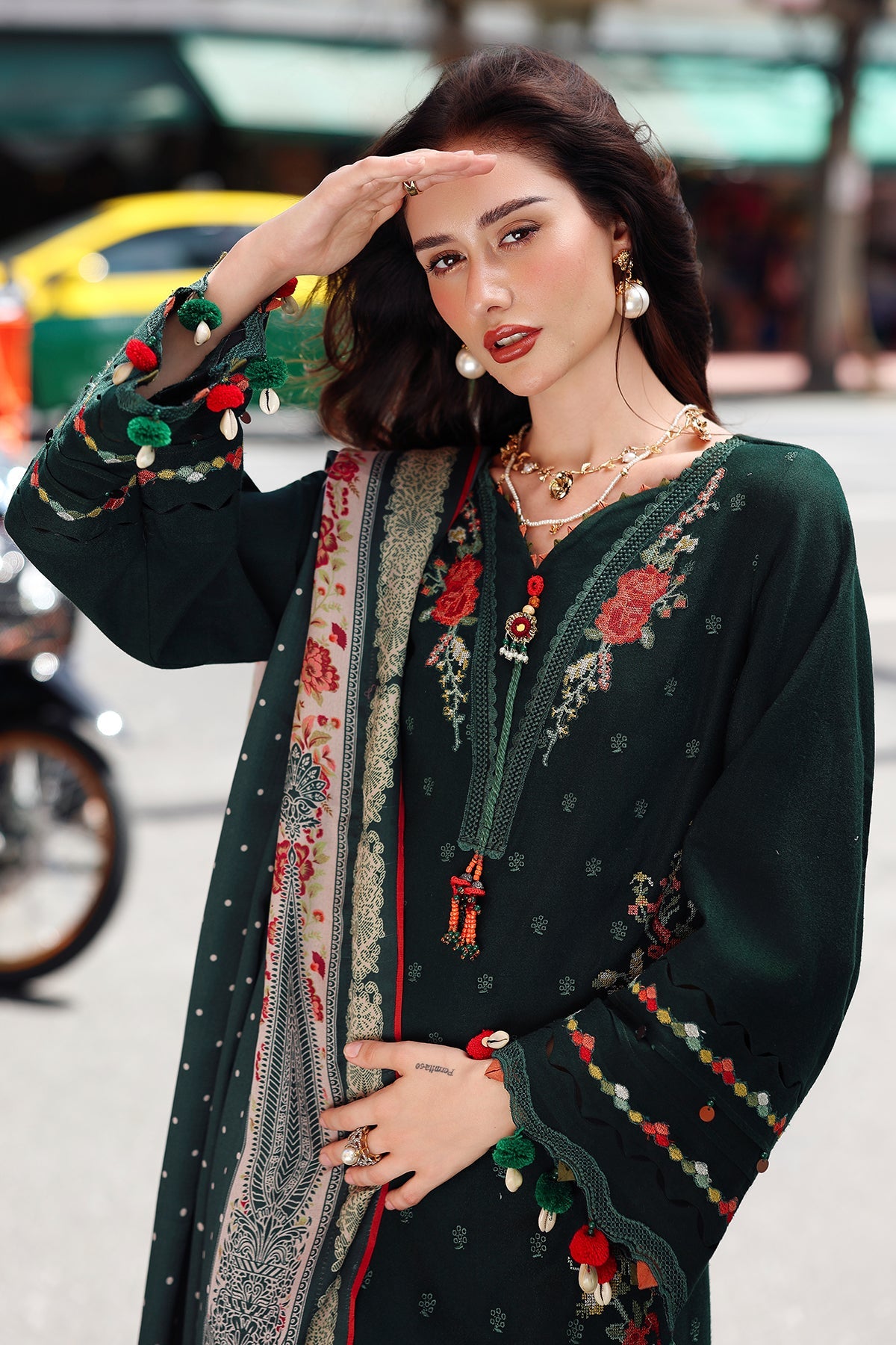Charizma | Poshima Winters 25 |3-pc Unstitched Wool Shawl Collection PSW5-04, image 3