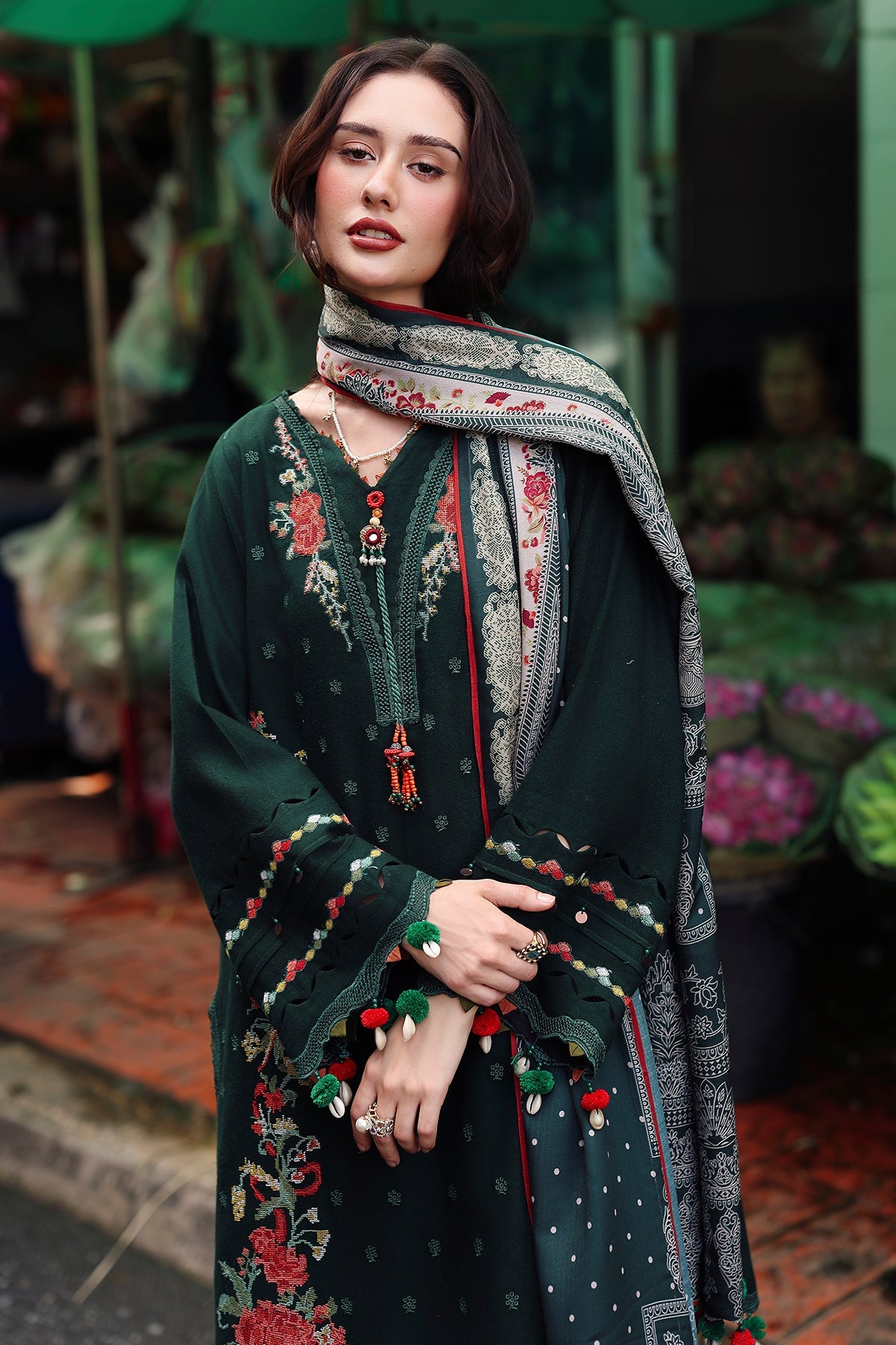 Charizma | Poshima Winters 25 |3-pc Unstitched Wool Shawl Collection PSW5-04, image 4