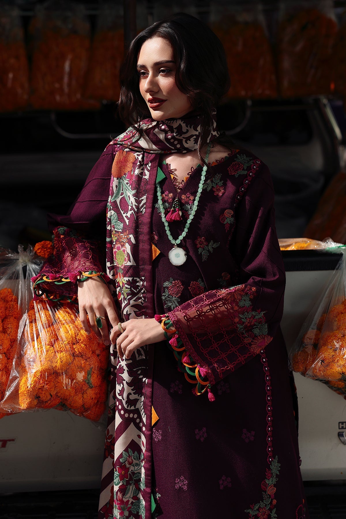 Charizma | Poshima Winters 25 | 3-pc Unstitched Wool Shawl Collection PSW5-02, image 4