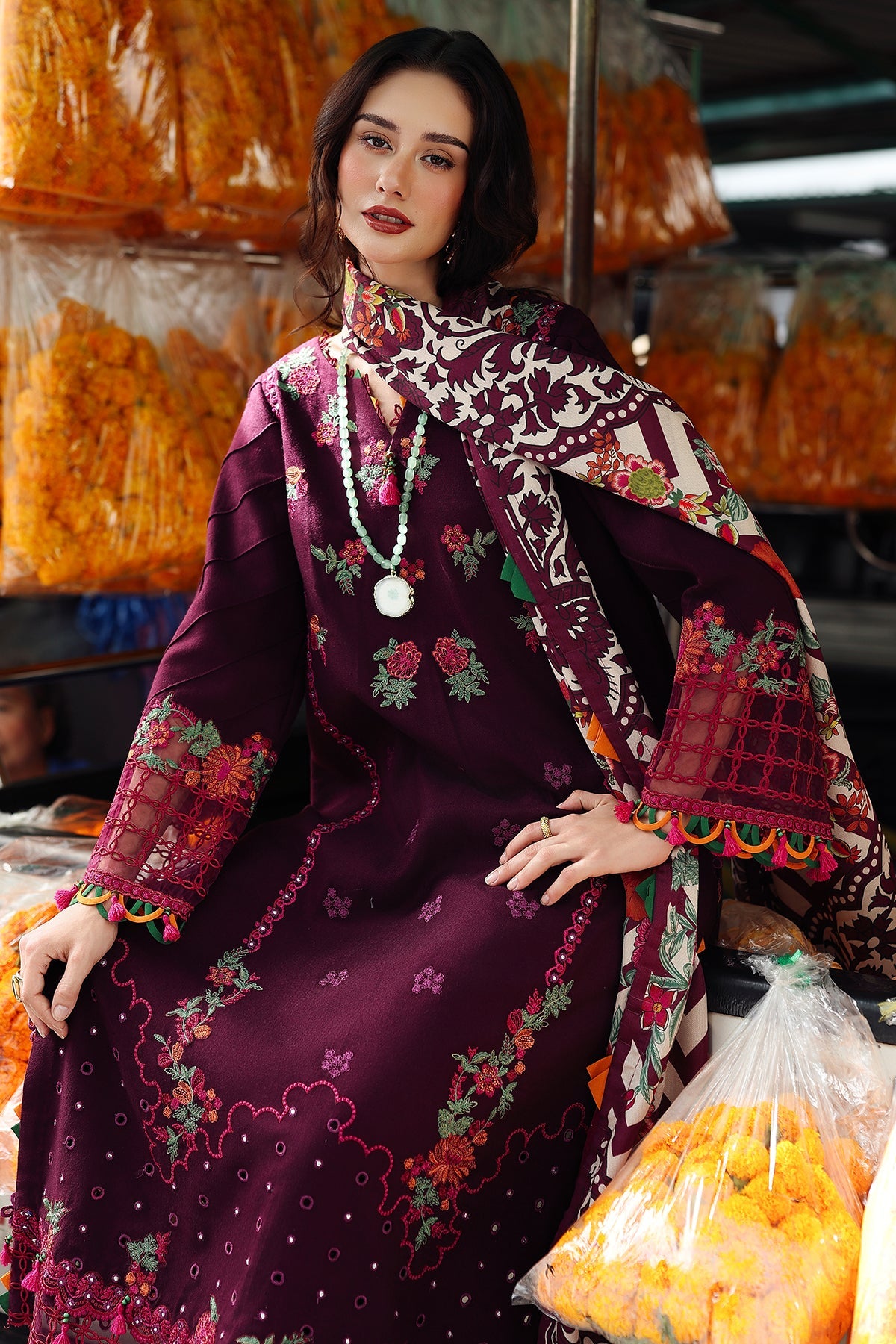 Charizma | Poshima Winters 25 | 3-pc Unstitched Wool Shawl Collection PSW5-02, image 5