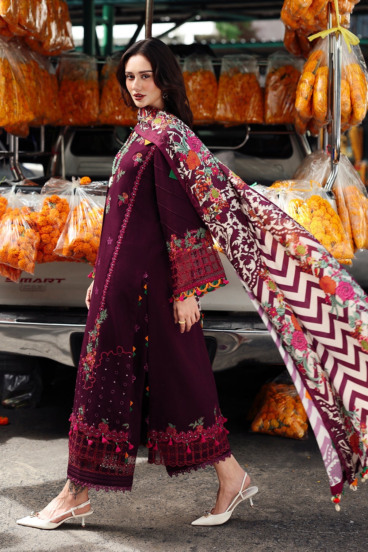 Charizma | Poshima Winters 25 | 3-pc Unstitched Wool Shawl Collection PSW5-02, image 3