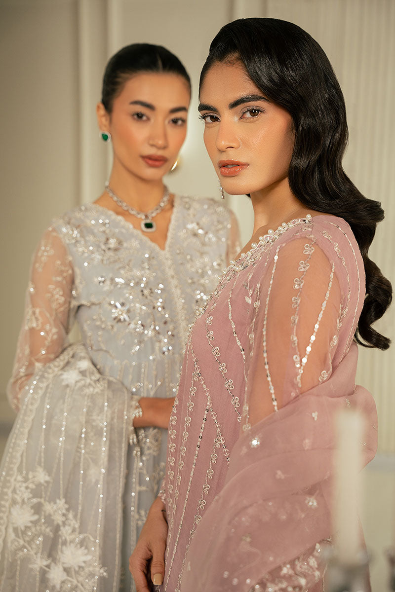 Cross Stitch | Wedding Pret | Enchanted Garden-3PC Organza Embroidered Pret-7