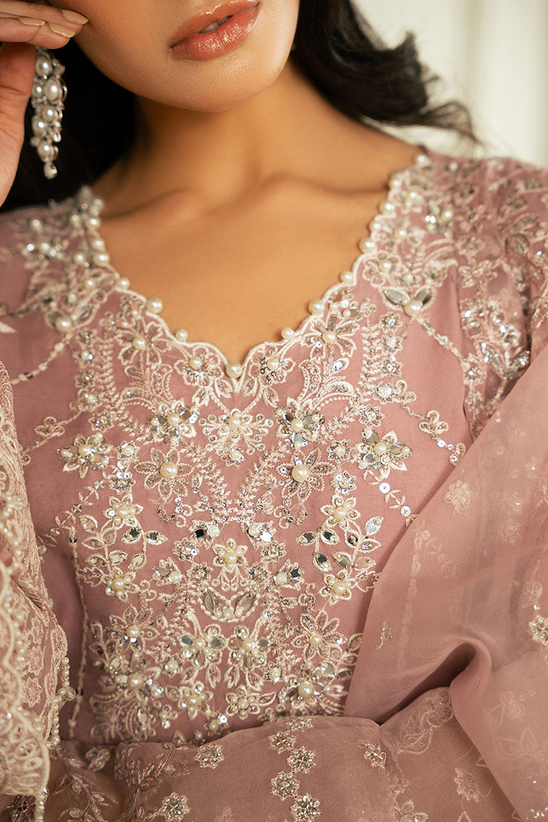 Cross Stitch | Wedding Pret | Enchanted Garden-3PC Organza Embroidered Pret