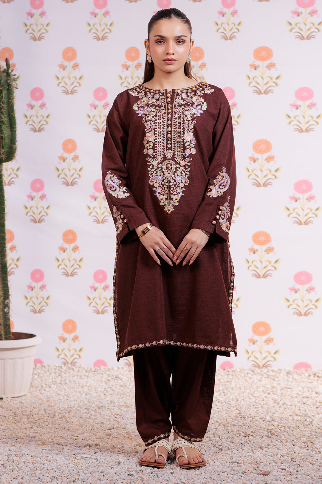 Zellbury | Winter Pret | Embroidered Kurta Trouser - 1290 -  Zellbury Women Signature Pret - Original Designer Dress - House of Maryam