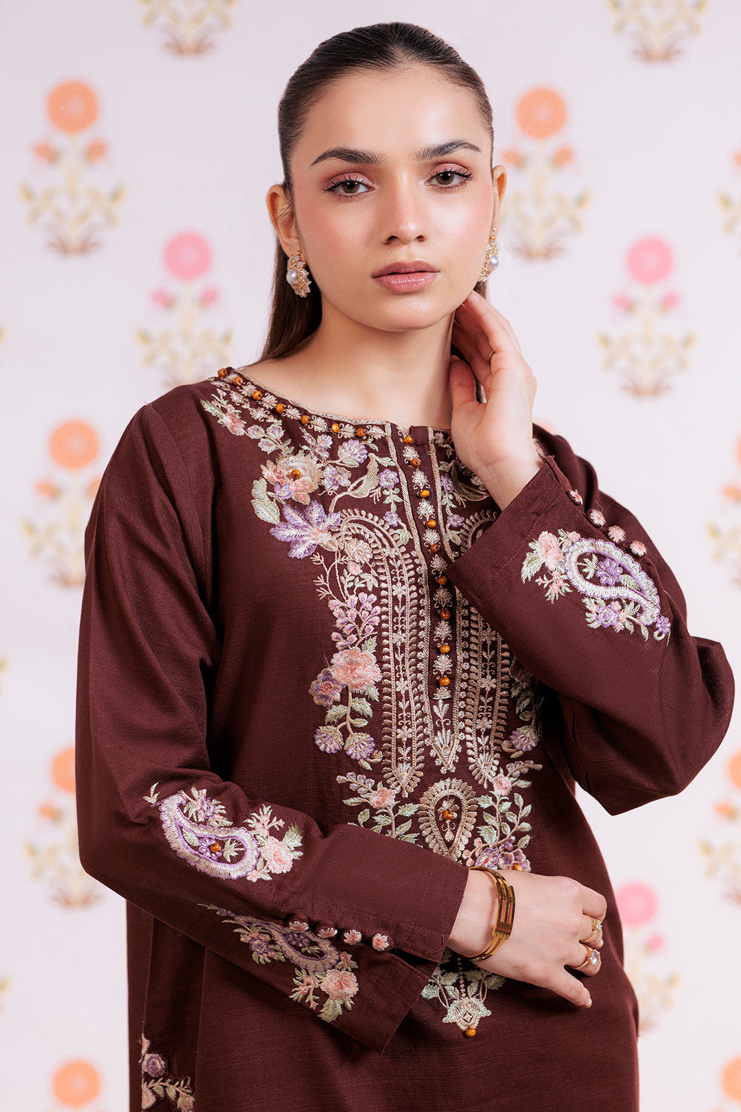 Zellbury | Winter Pret | Embroidered Kurta Trouser - 1290 -  Zellbury Women Signature Pret - Original Designer Dress - House of Maryam