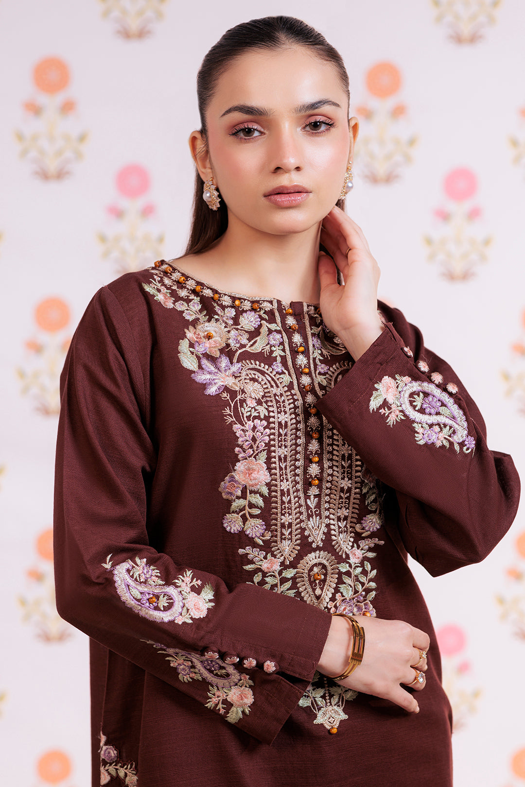 Zellbury | Winter Pret | Embroidered Kurta Trouser - 1290 -  Zellbury Women Signature Pret - Original Designer Dress - House of Maryam