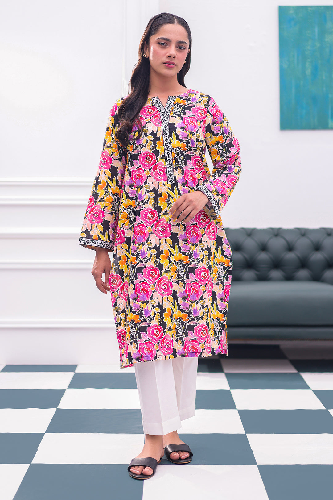 Zellbury | Summer Pret | Kurta - 2791 -  Zellbury Women Essential Pret - Original Designer Dress - House of Maryam