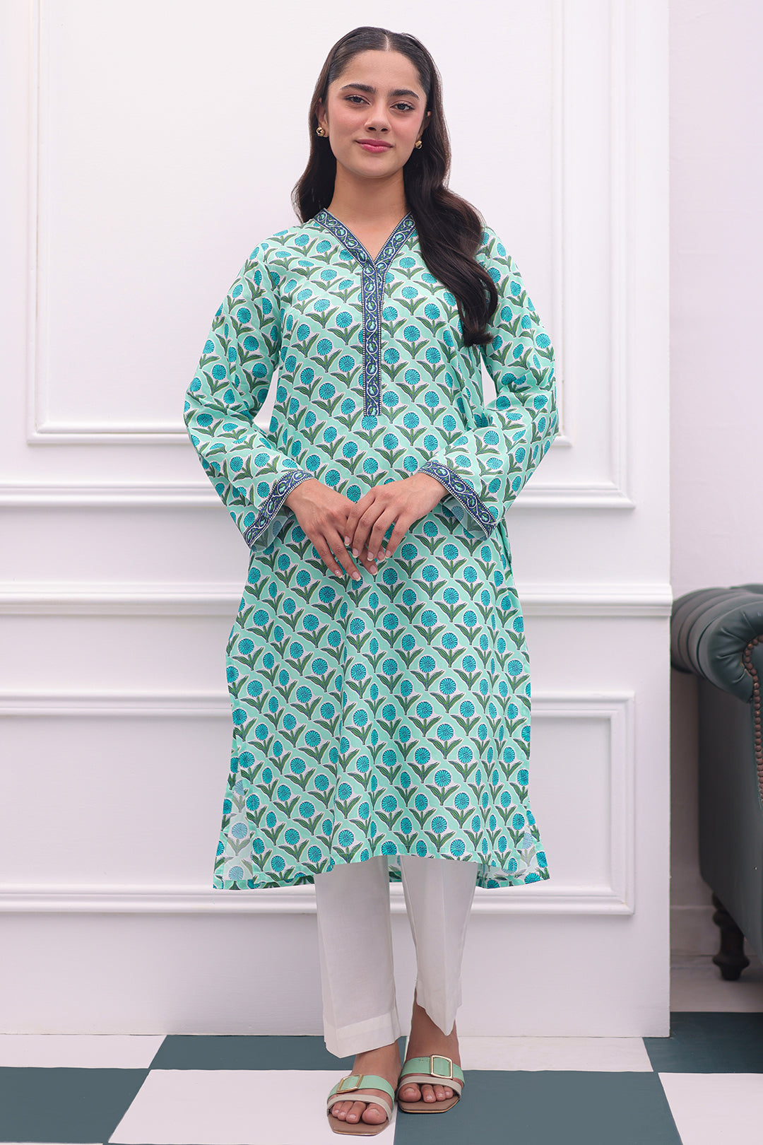 Zellbury | Summer Pret | Kurta - 2843 -  Zellbury Women Essential Pret - Original Designer Dress - House of Maryam