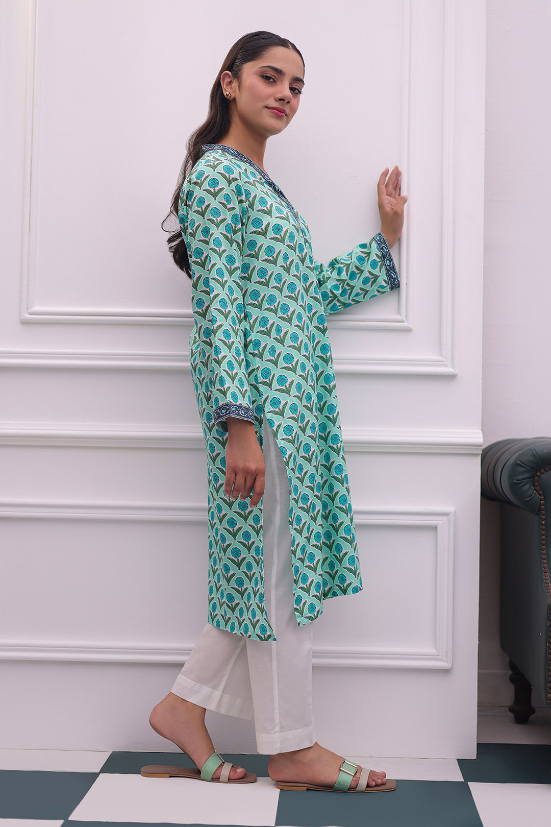 Zellbury | Summer Pret | Kurta - 2843 -  Zellbury Women Essential Pret - Original Designer Dress - House of Maryam