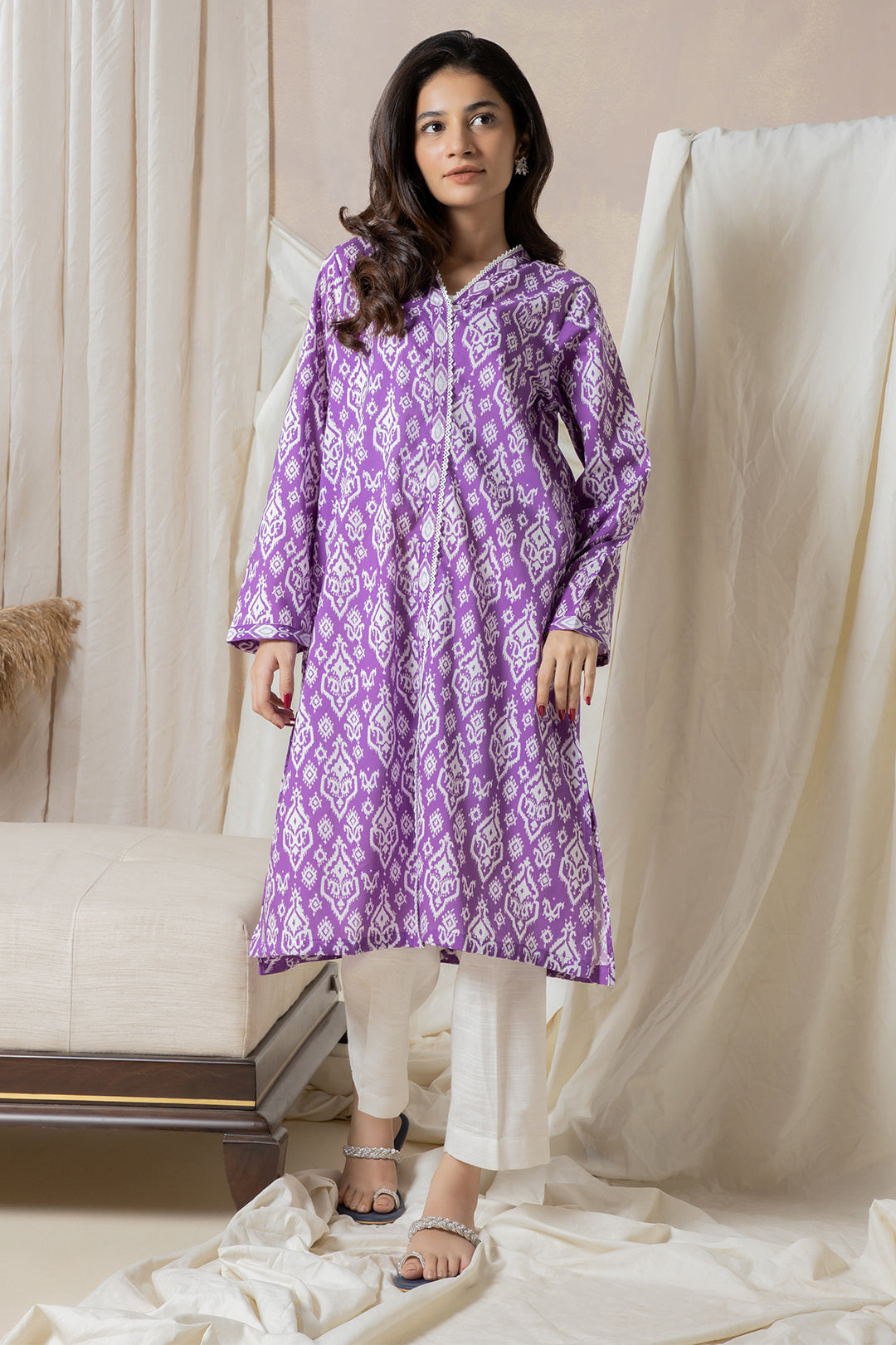 Zellbury | Summer Pret | Kurta - 2844 -  Zellbury Women Essential Pret - Original Designer Dress - House of Maryam