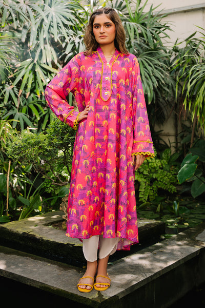Zellbury | Summer Pret | Kurta - 2866 -  Zellbury Women Essential Pret - Original Designer Dress - House of Maryam