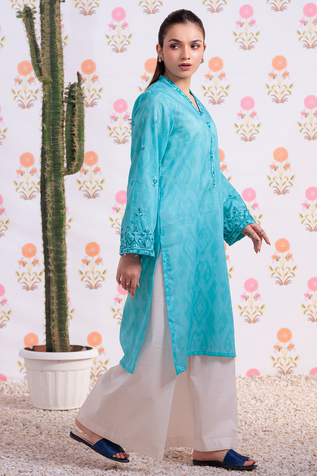 Zellbury | Summer Pret | Embroidered Kurta - 2875 -  Zellbury Women Essential Pret - Original Designer Dress - House of Maryam