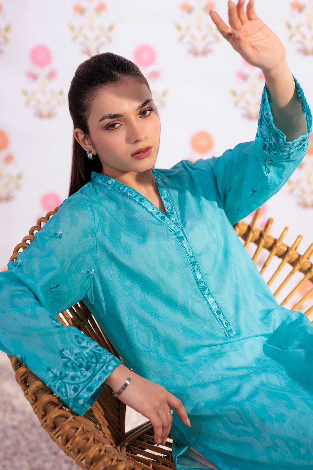 Zellbury | Summer Pret | Embroidered Kurta - 2875 -  Zellbury Women Essential Pret - Original Designer Dress - House of Maryam