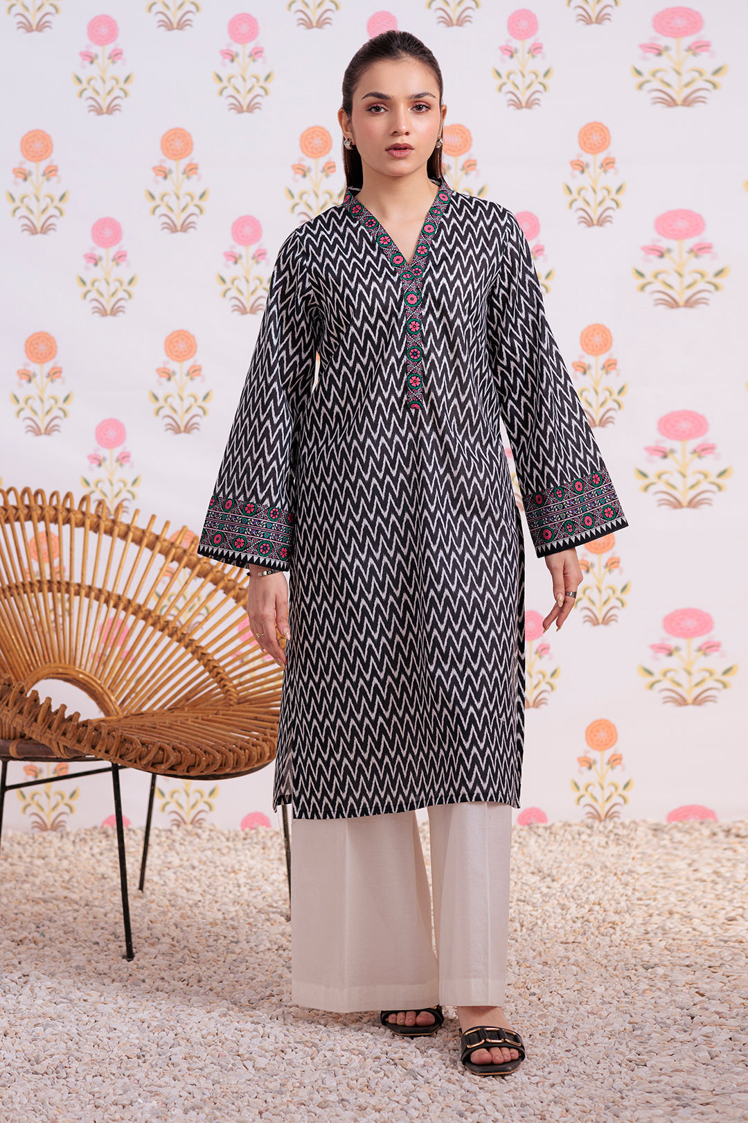 Zellbury | Winter Pret | Kurta - 3176 -  Zellbury Women Essential Pret - Original Designer Dress - House of Maryam