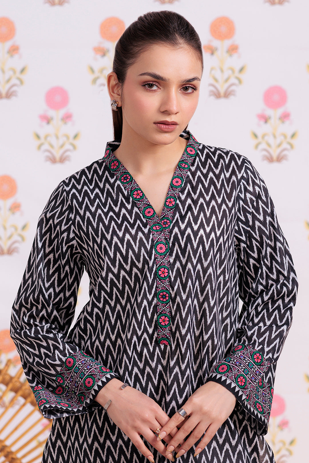 Zellbury | Winter Pret | Kurta - 3176 -  Zellbury Women Essential Pret - Original Designer Dress - House of Maryam