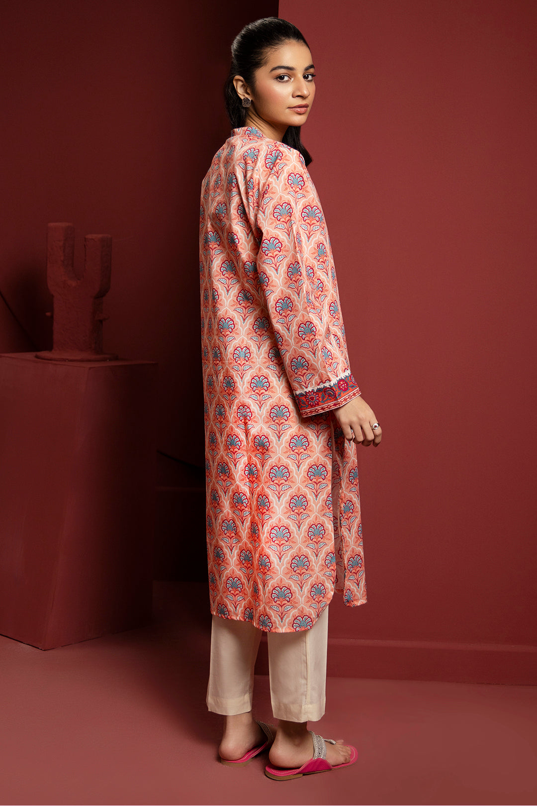 Zellbury | Winter Pret | Kurta - 3180 -  Zellbury Women Essential Pret - Original Designer Dress - House of Maryam