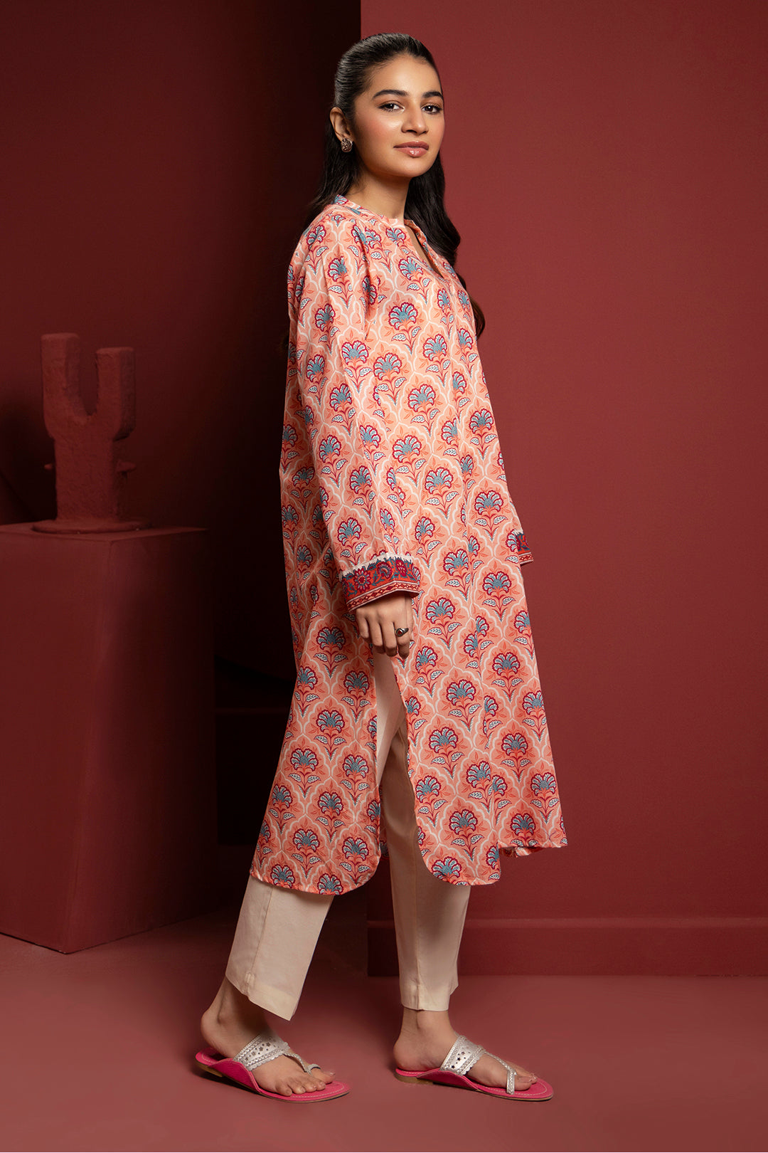 Zellbury | Winter Pret | Kurta - 3180 -  Zellbury Women Essential Pret - Original Designer Dress - House of Maryam