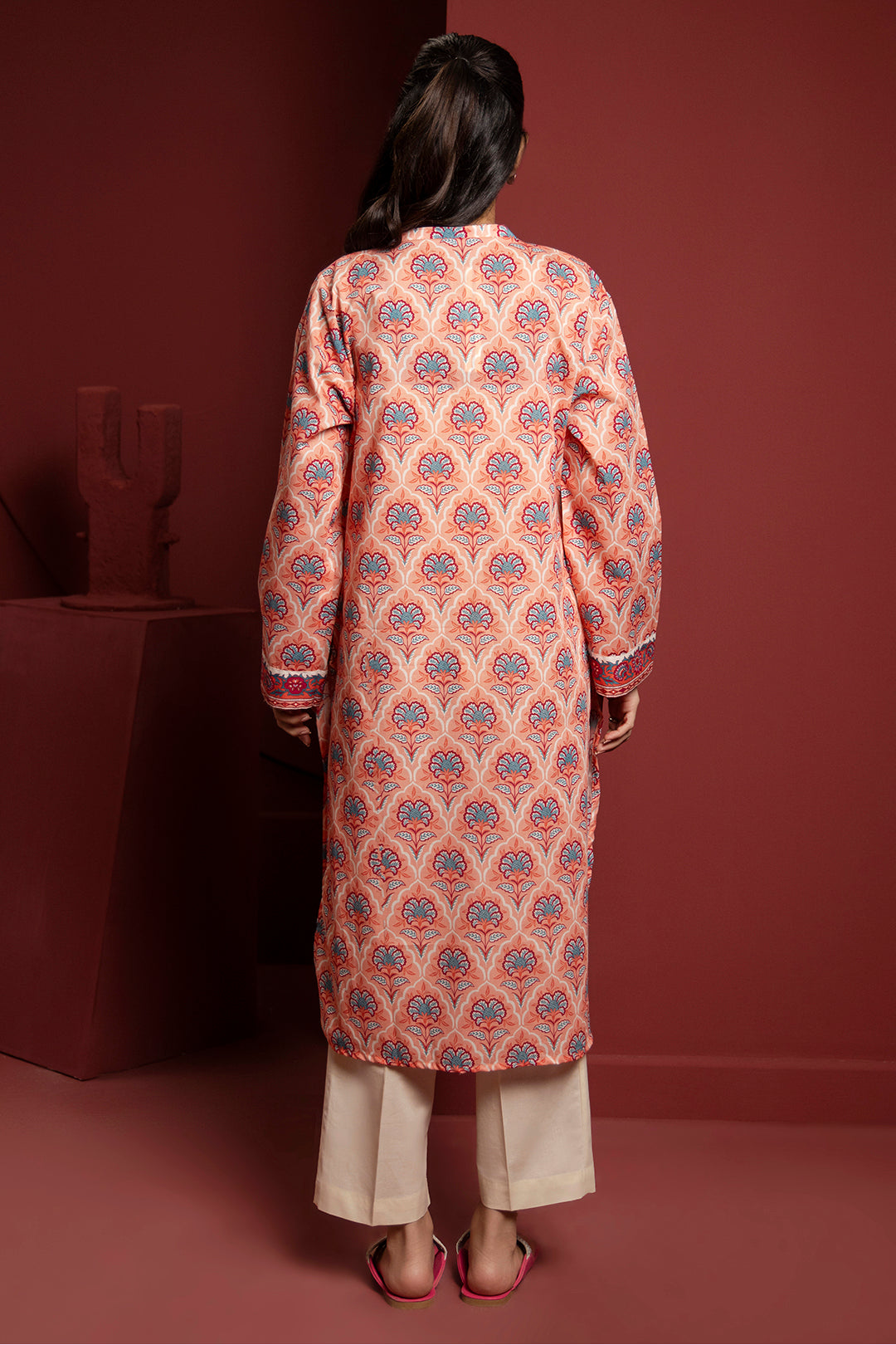 Zellbury | Winter Pret | Kurta - 3180 -  Zellbury Women Essential Pret - Original Designer Dress - House of Maryam