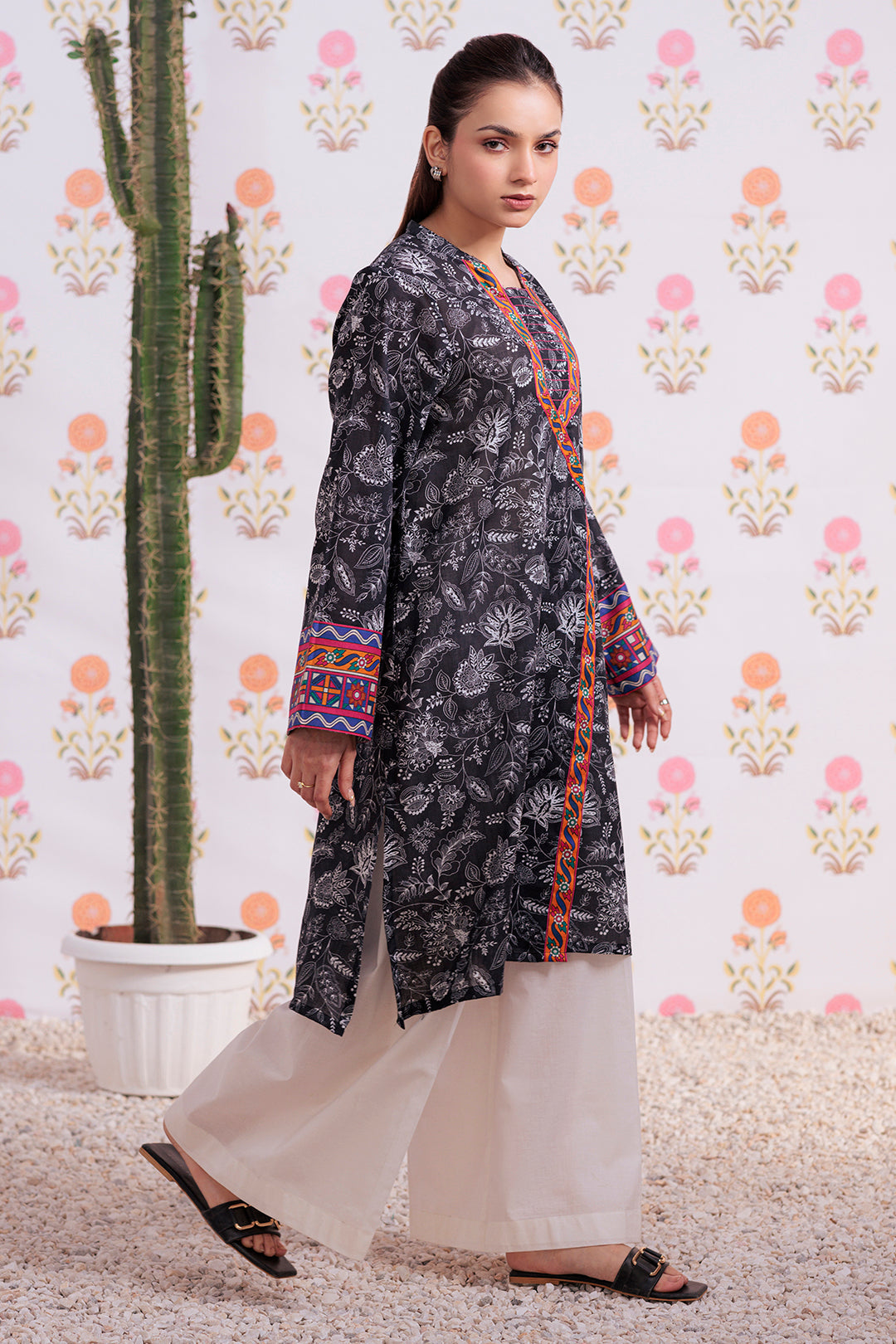 Zellbury | Winter Pret | Kurta - 3185 -  Zellbury Women Essential Pret - Original Designer Dress - House of Maryam