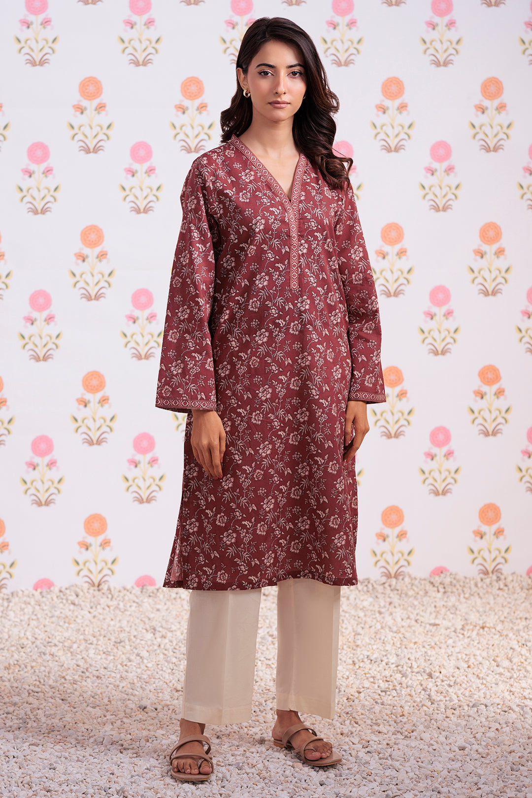 Zellbury | Winter Pret | Kurta - 3246 -  Zellbury Women Essential Pret - Original Designer Dress - House of Maryam