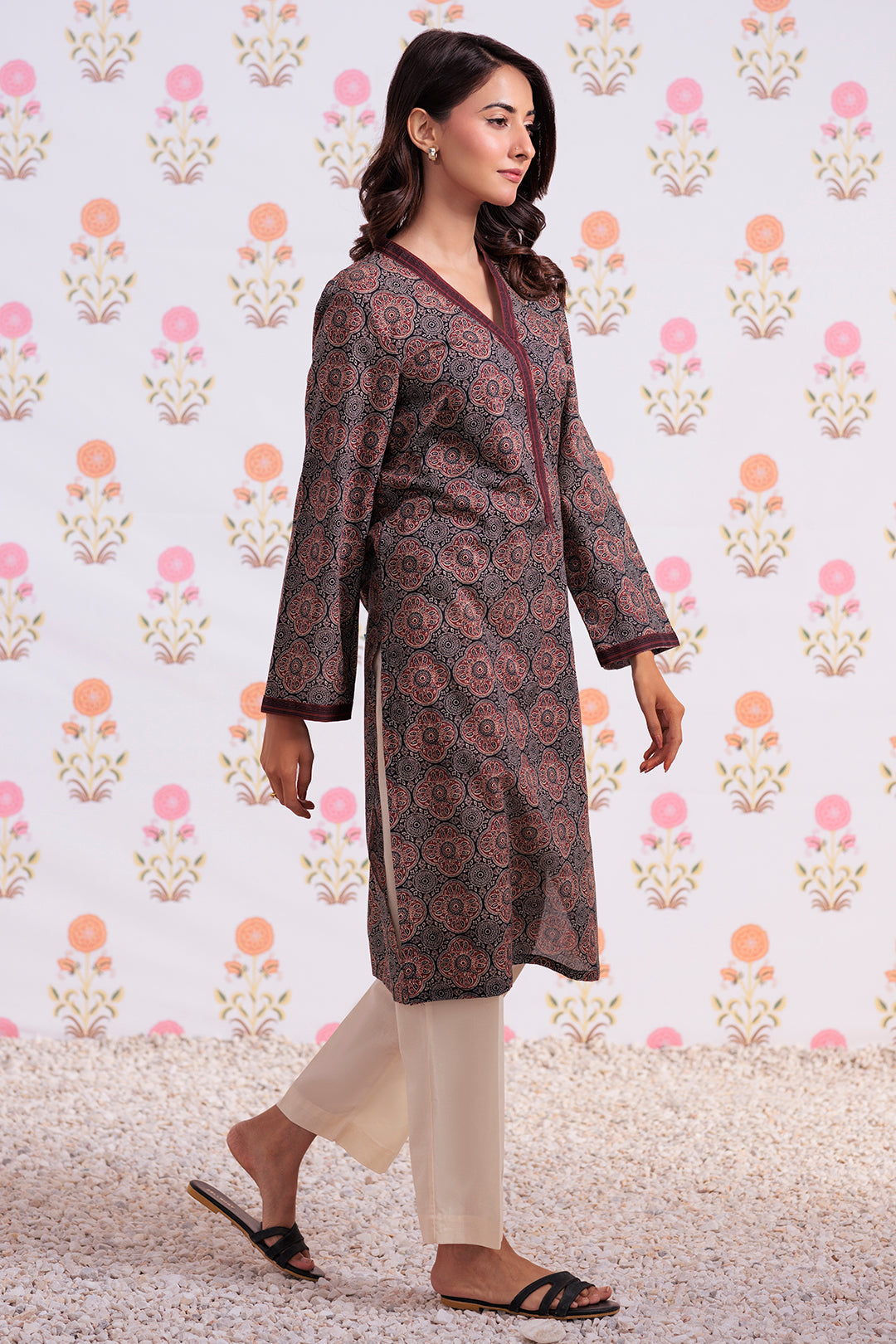 Zellbury | Winter Pret | Kurta - 3247 -  Zellbury Women Essential Pret - Original Designer Dress - House of Maryam
