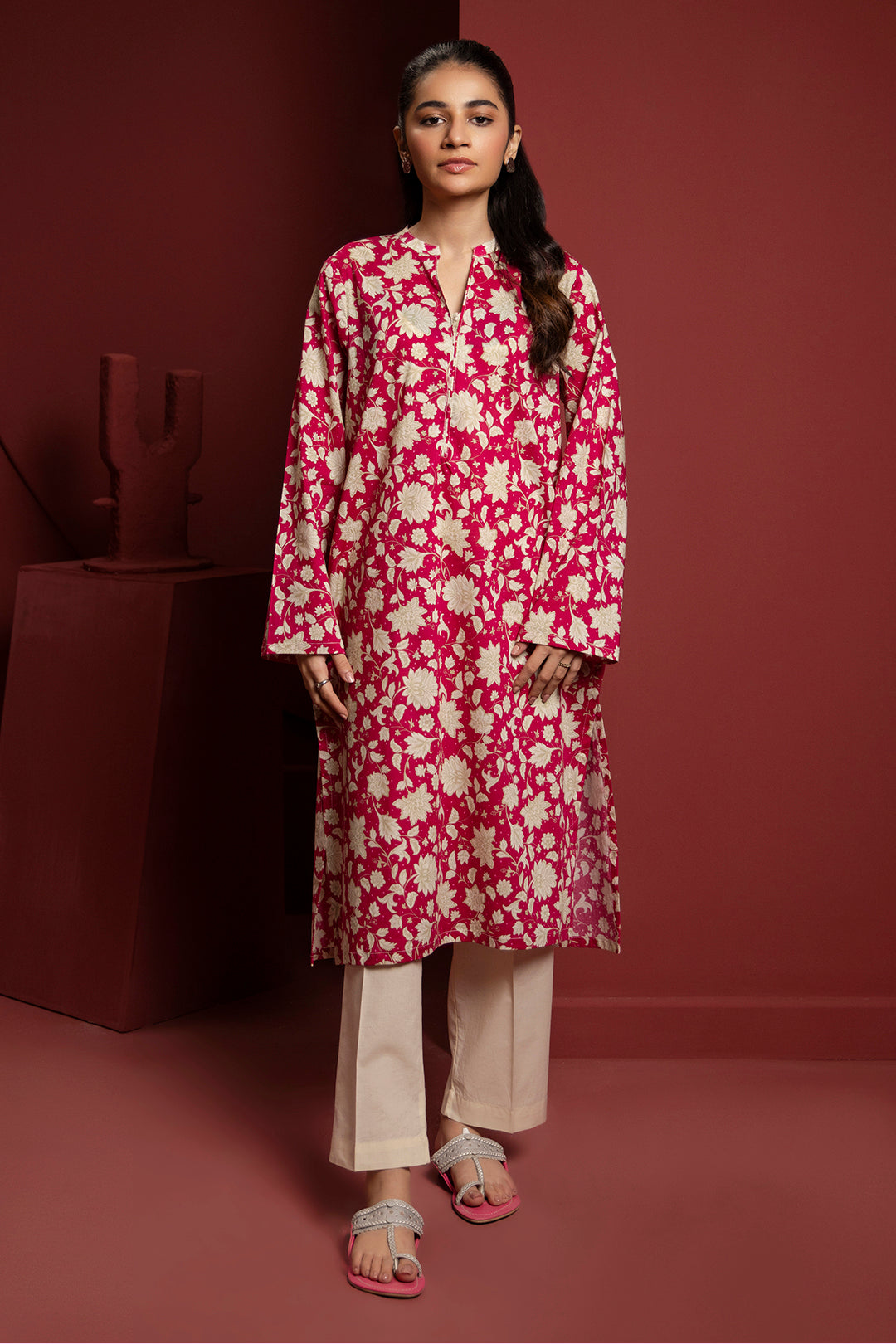Zellbury | Winter Pret | Kurta - 3250 -  Zellbury Women Essential Pret - Original Designer Dress - House of Maryam