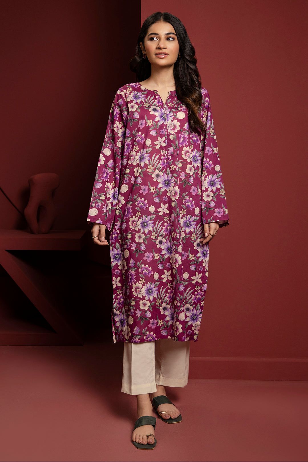 Zellbury | Winter Pret | Kurta - 3252 -  Zellbury Women Essential Pret - Original Designer Dress - House of Maryam