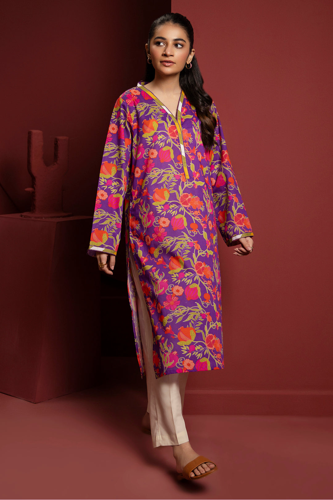 Zellbury | Winter Pret | Kurta - 3254 -  Zellbury Women Essential Pret - Original Designer Dress - House of Maryam