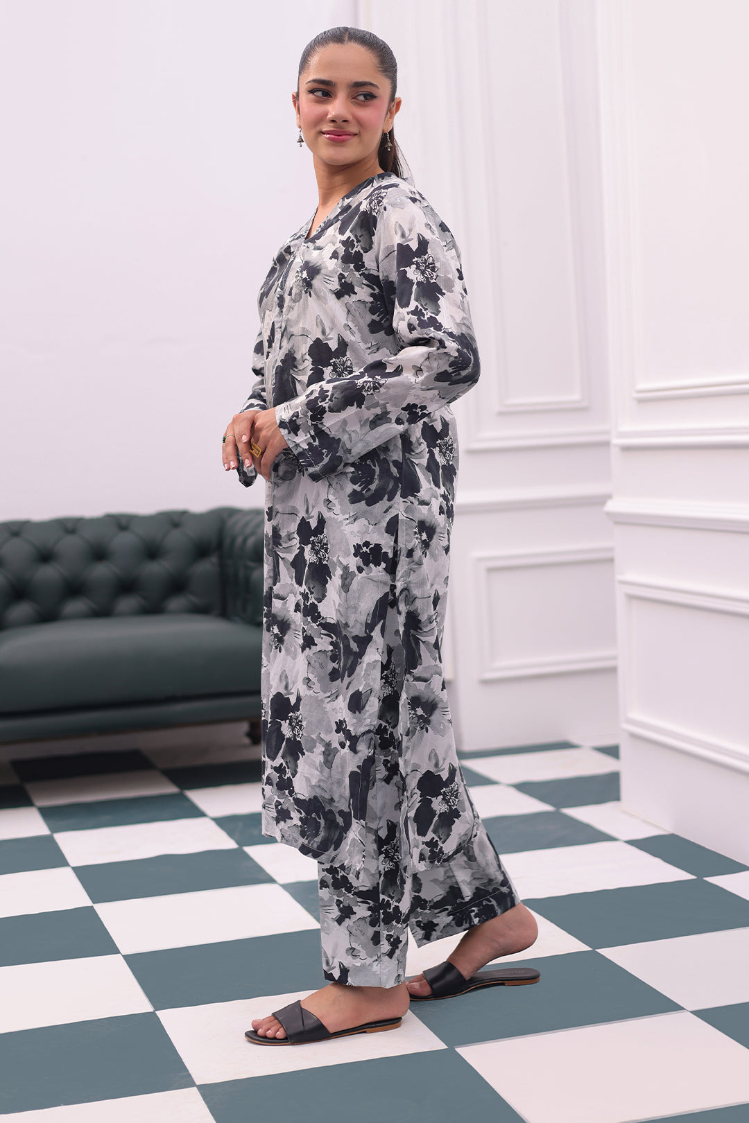 Zellbury | Summer Pret | Kurta Trouser - 2813 -  Zellbury Women Essential Pret - Original Designer Dress - House of Maryam
