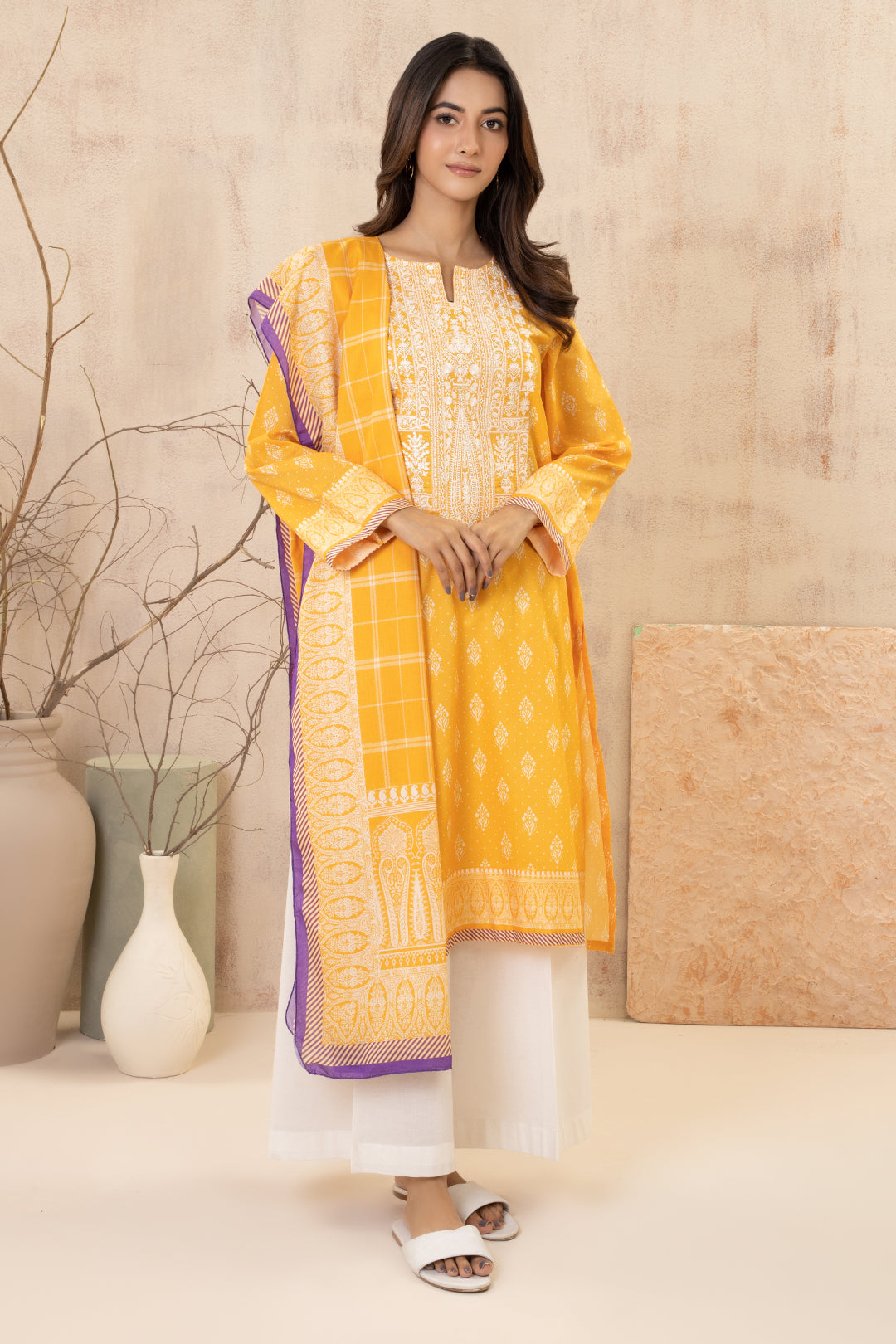 Zellbury | Summer Pret | Embroidered Kurta Dupatta - 2823 -  Zellbury Women Essential Pret - Original Designer Dress - House of Maryam