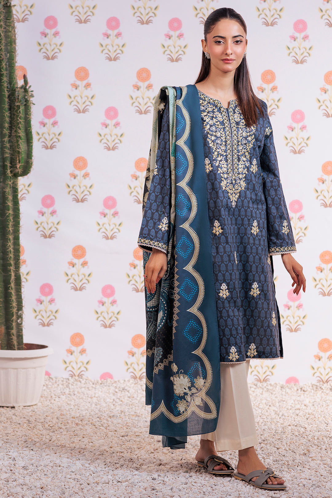 Zellbury | Summer Pret | Embroidered Kurta Dupatta - 2851 -  Zellbury Women Essential Pret -  House of Maryam