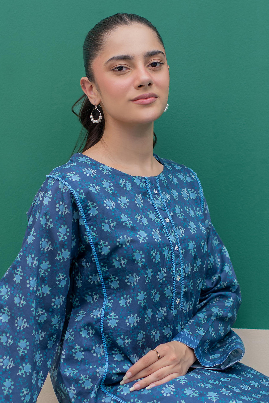 Zellbury | Summer Pret | Kurta Trouser - 2871 -  Zellbury Women Essential Pret - Original Designer Dress - House of Maryam