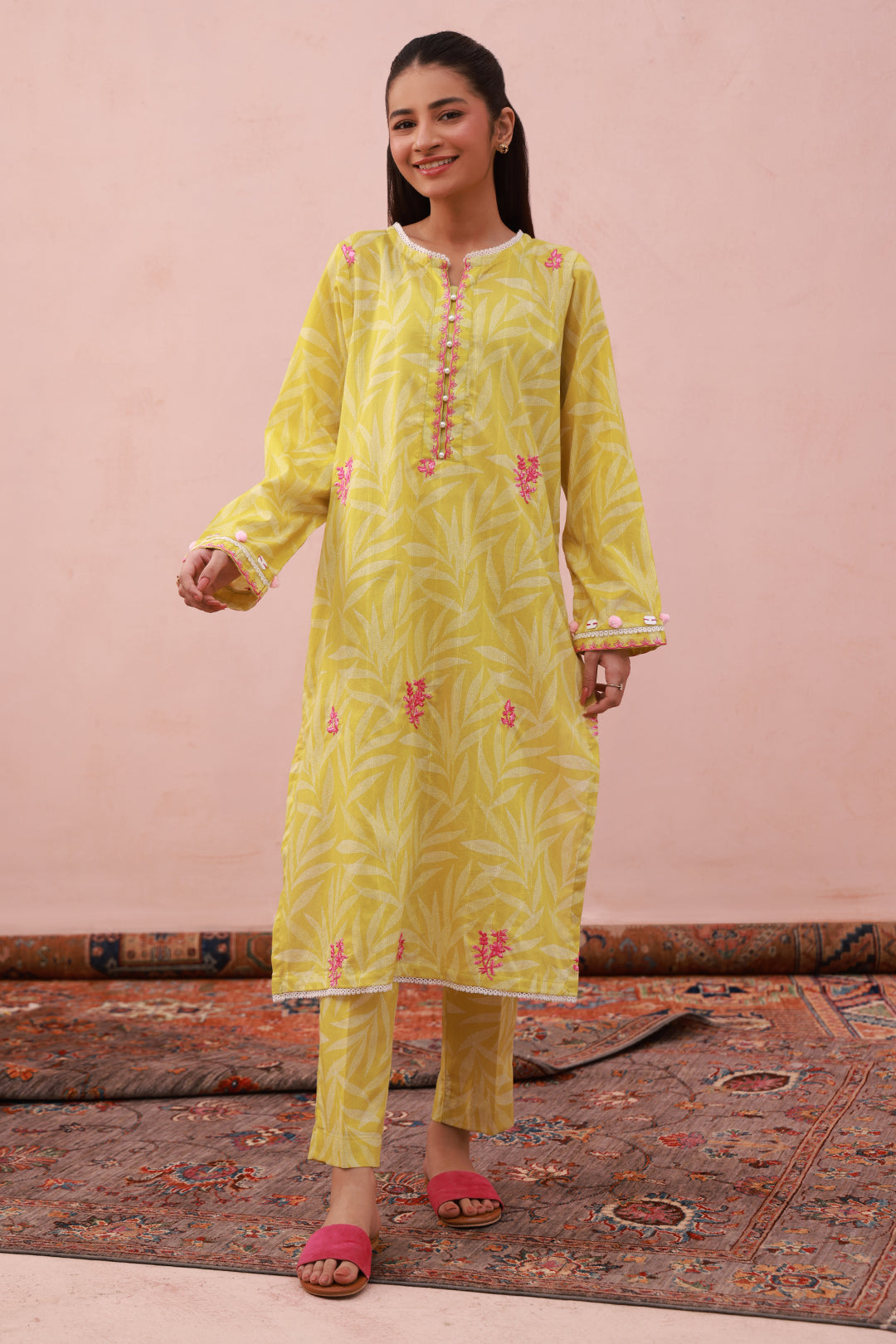 Zellbury | Summer Pret | Embroidered Kurta Trouser - 2882 -  Zellbury Women Essential Pret - Original Designer Dress - House of Maryam