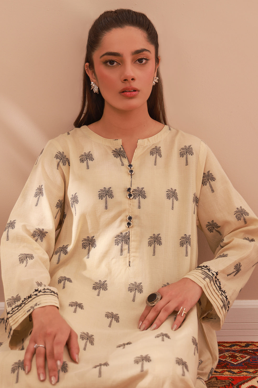 Zellbury | Summer Pret | Embroidered Kurta Trouser - 3321 -  Zellbury Women Signature Pret - Original Designer Dress - House of Maryam