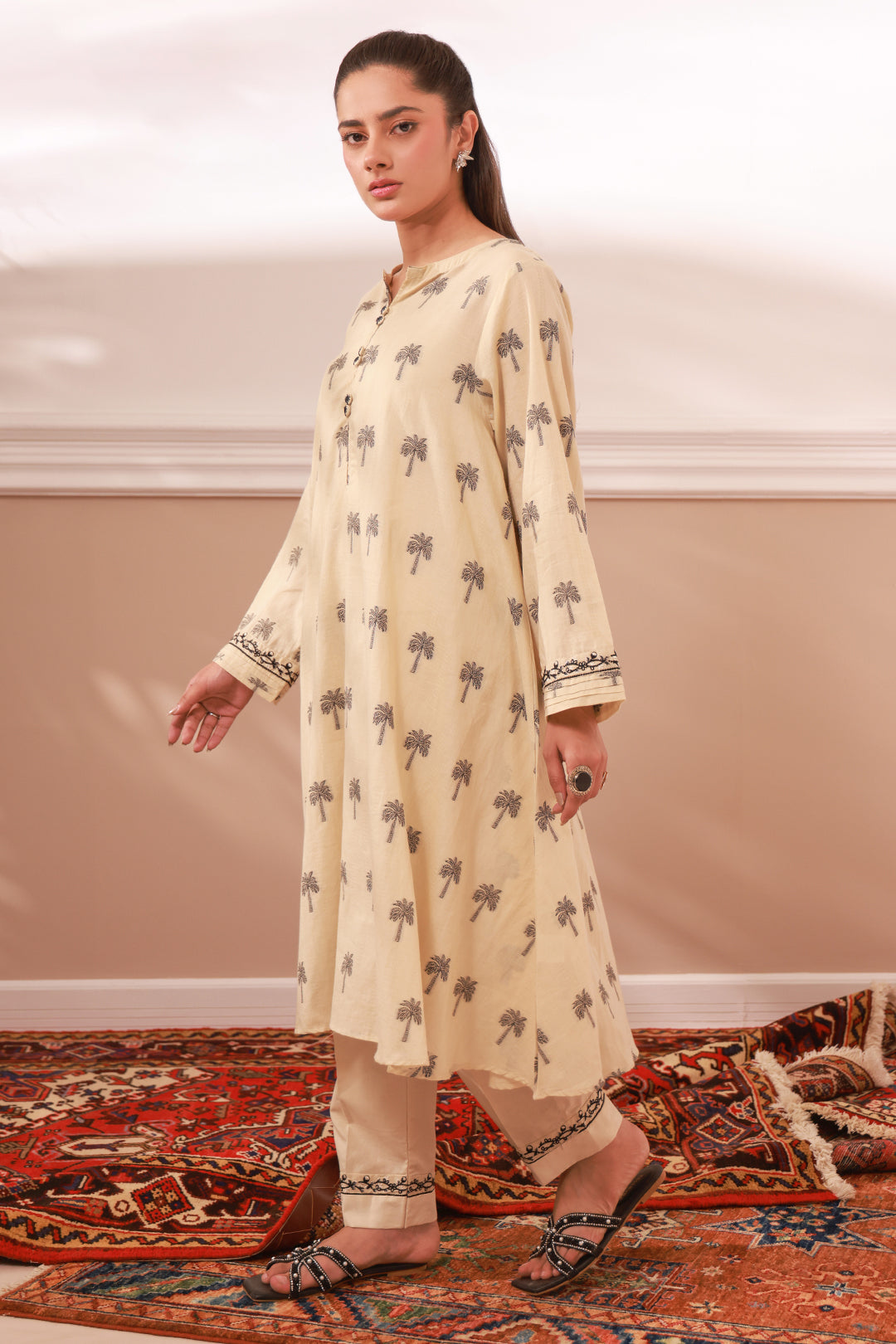 Zellbury | Summer Pret | Embroidered Kurta Trouser - 3321 -  Zellbury Women Signature Pret - Original Designer Dress - House of Maryam