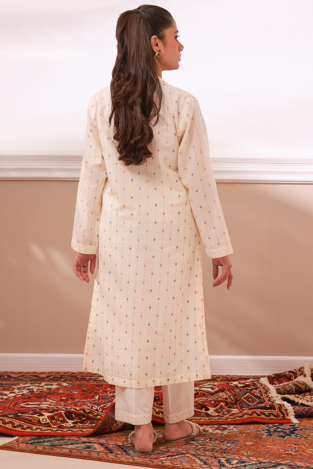 Zellbury | Summer Pret | Embroidered Kurta Trouser - 3323 -  Zellbury Women Signature Pret - Original Designer Dress - House of Maryam