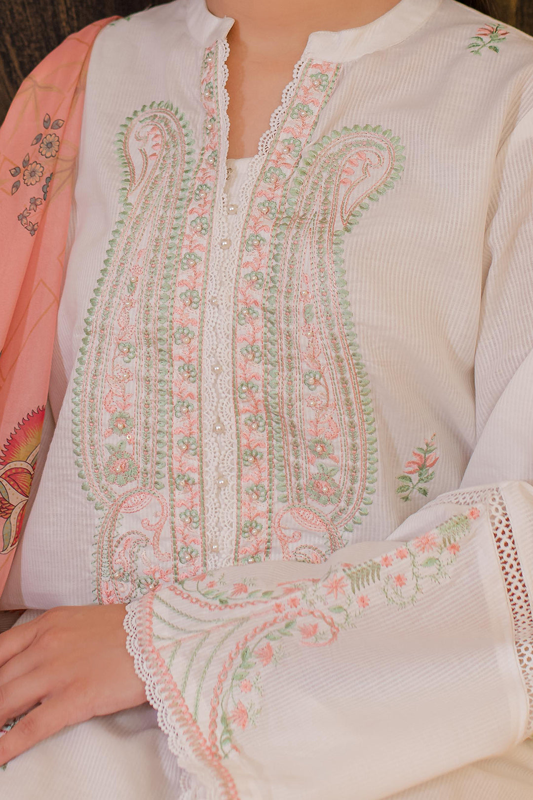 Zellbury | Summer Pret | Embroidered Kurta Dupatta - 3330 -  Zellbury Women Essential Pret - Original Designer Dress - House of Maryam
