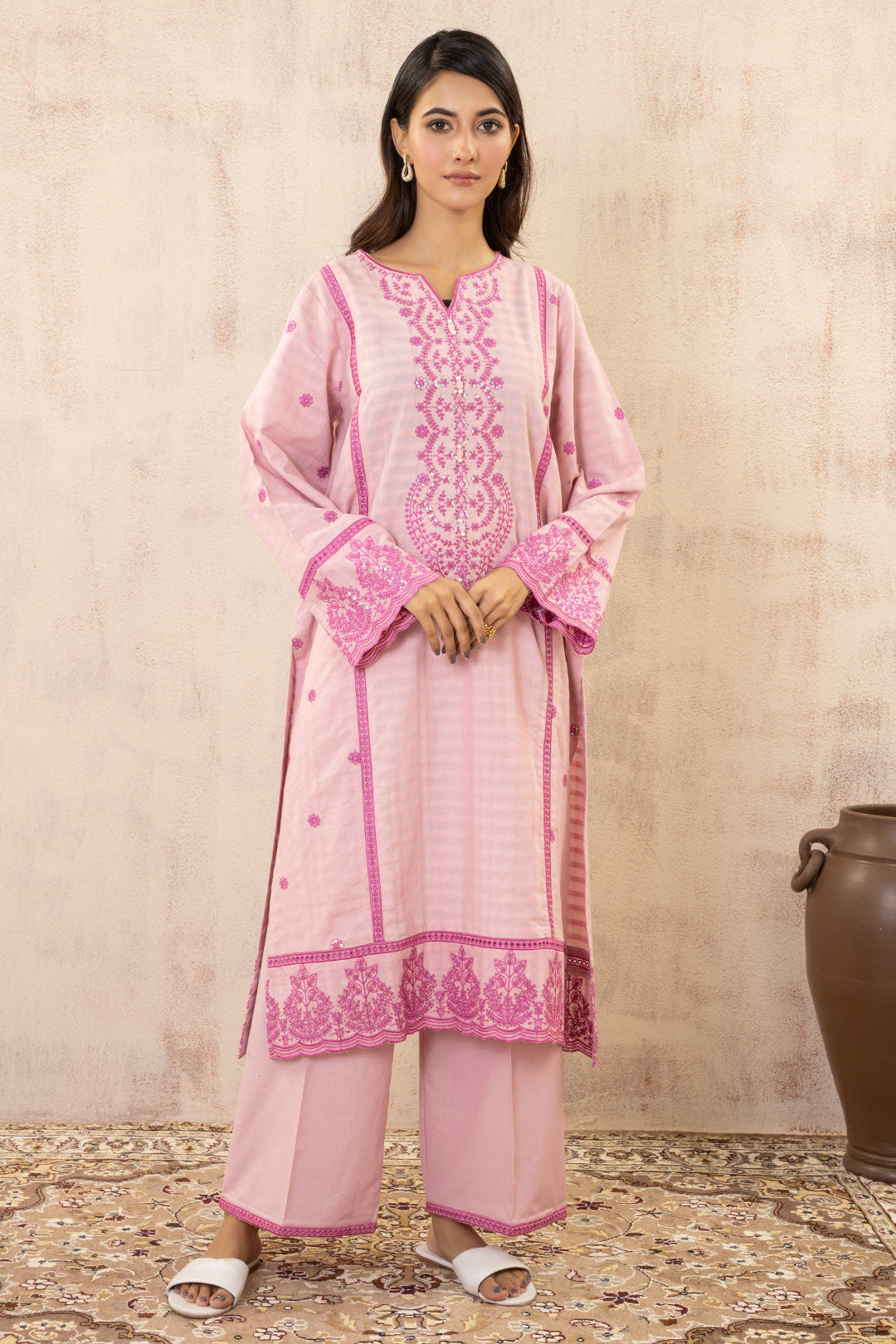 Zellbury | Summer Pret | Embroidered Kurta Trouser - 3331 -  Zellbury Women Signature Pret - Original Designer Dress - House of Maryam