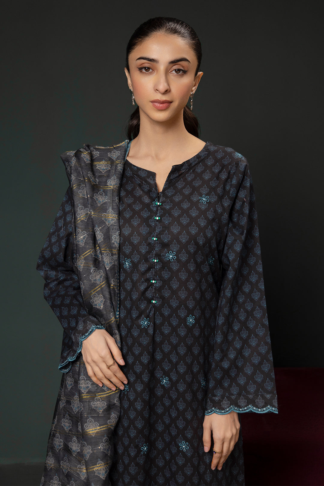 Zellbury | Summer Pret | Embroidered Kurta Dupatta Trouser - 2835 -  Zellbury Women Essential Pret - Original Designer Dress - House of Maryam