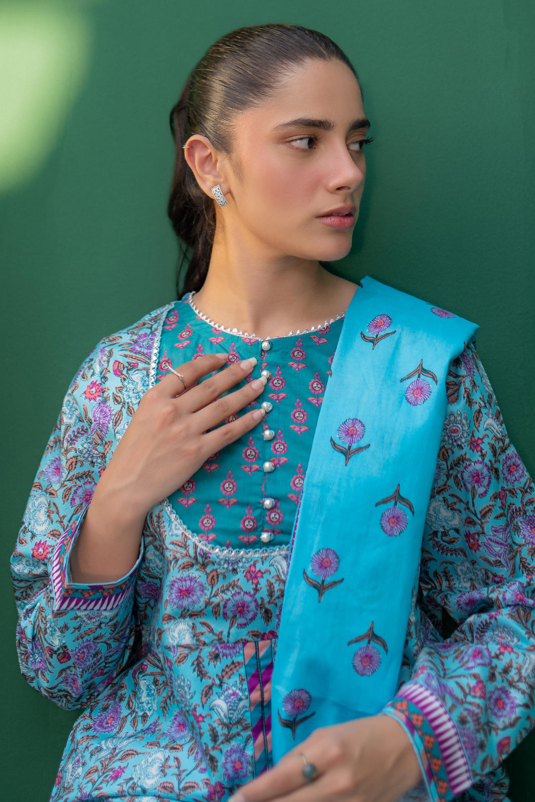 Zellbury | Summer Pret | Kurta Dupatta Trouser - 2856 -  Zellbury Women Essential Pret - Original Designer Dress - House of Maryam