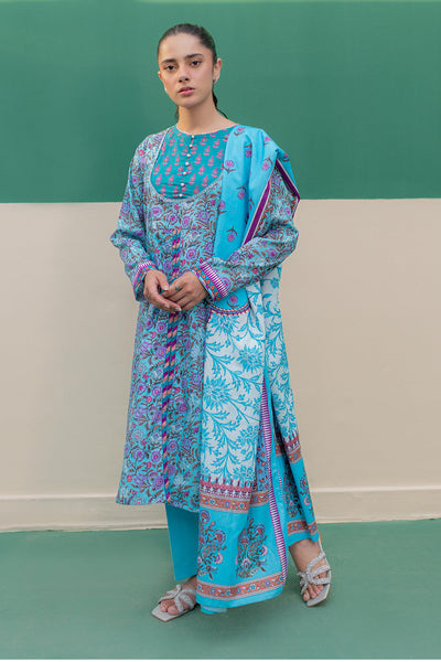 Zellbury | Summer Pret | Kurta Dupatta Trouser - 2856 -  Zellbury Women Essential Pret - Original Designer Dress - House of Maryam