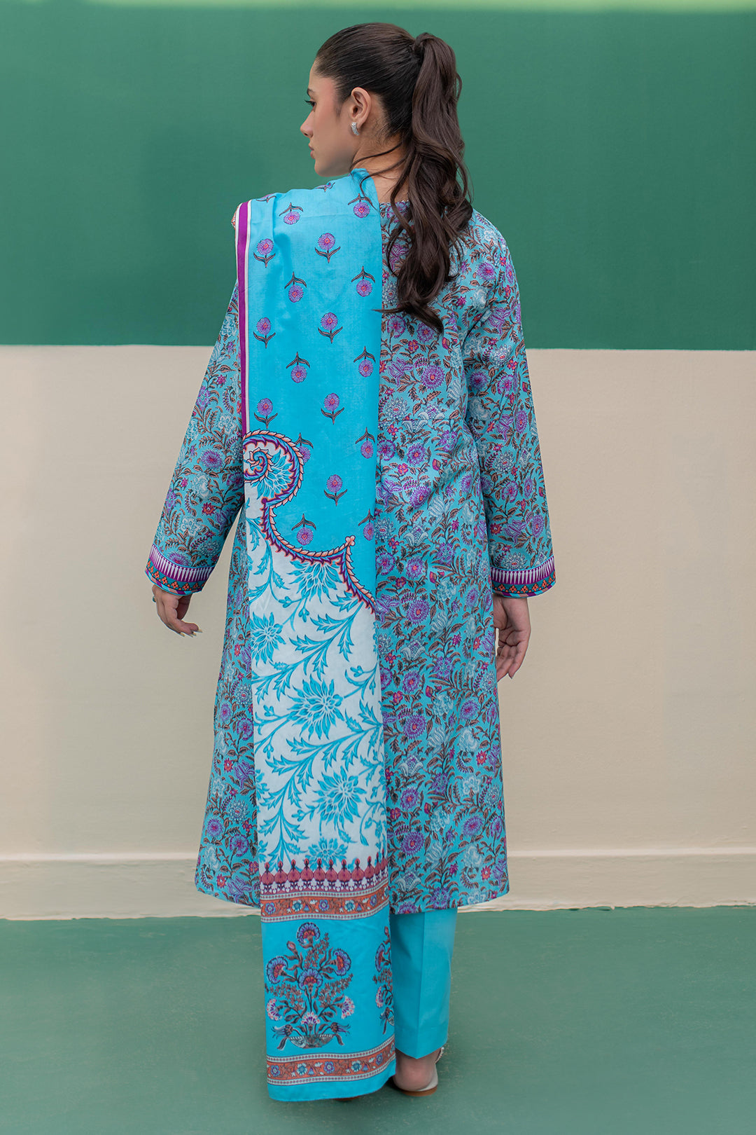 Zellbury | Summer Pret | Kurta Dupatta Trouser - 2856 -  Zellbury Women Essential Pret - Original Designer Dress - House of Maryam