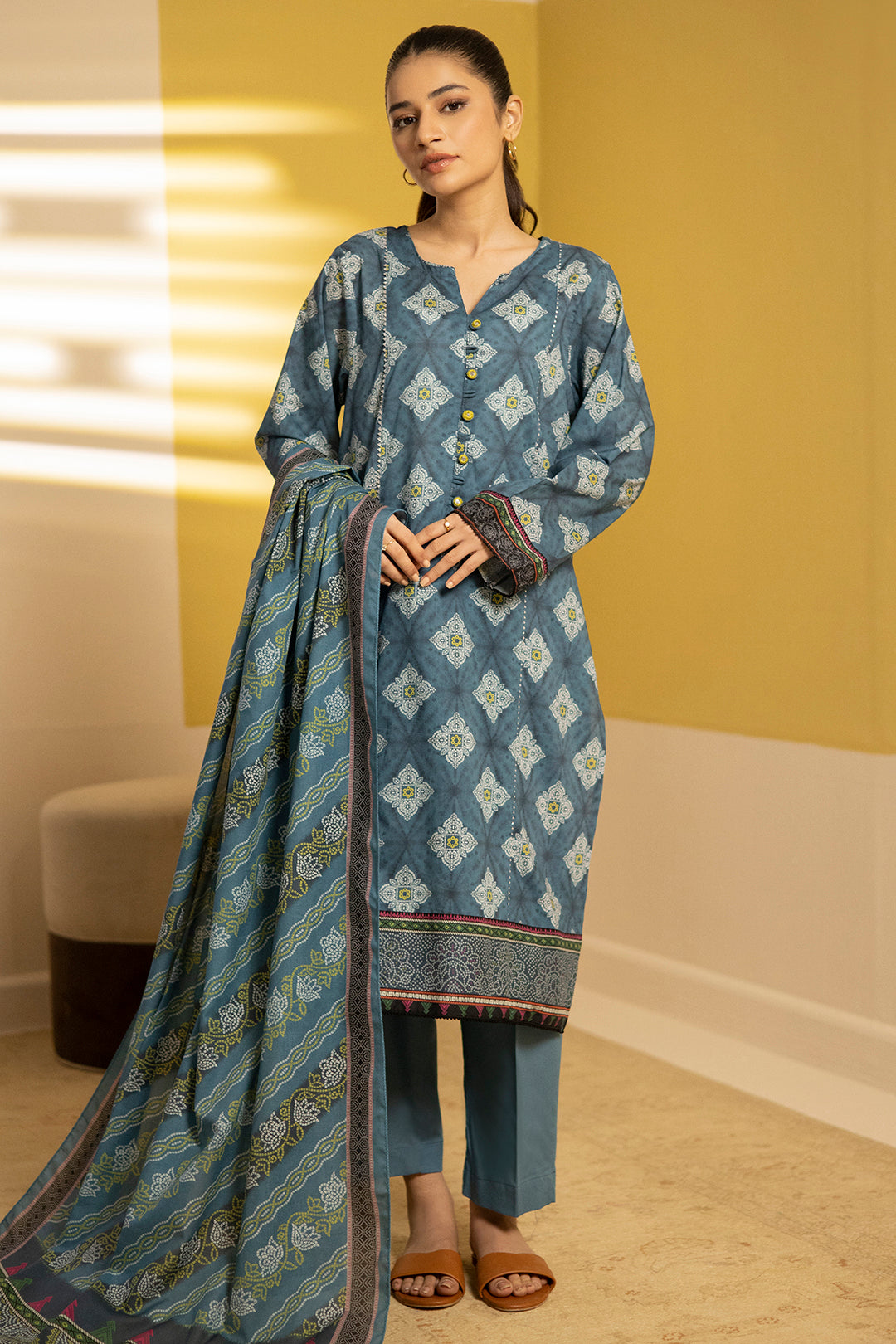 Zellbury | Summer Pret | Kurta Dupatta Trouser - 3244 -  Zellbury Women Essential Pret - Original Designer Dress - House of Maryam
