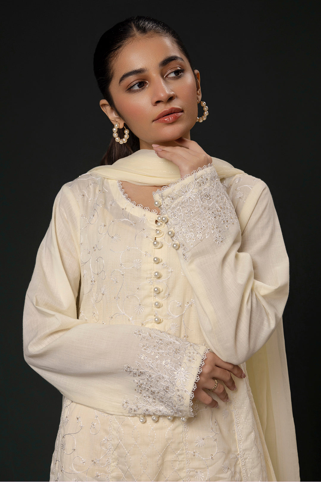 Zellbury | Summer Pret | Embroidered Kurta Dupatta Trouser - 3332 -  Zellbury Women Signature Pret - Original Designer Dress - House of Maryam