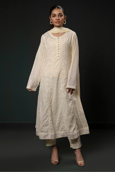 Zellbury | Summer Pret | Embroidered Kurta Dupatta Trouser - 3332 -  Zellbury Women Signature Pret - Original Designer Dress - House of Maryam